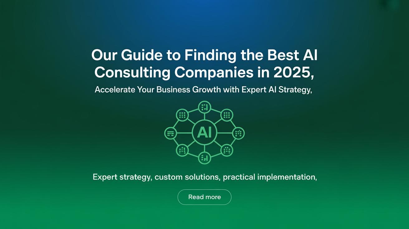 Our Guide to Finding the Best AI Consulting Companies in 2025